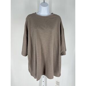 ASOS DESIGN heavyweight oversized dropped shoulders t-shirt in brown